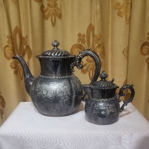 Vtg 1900's Silverplated Tea Set